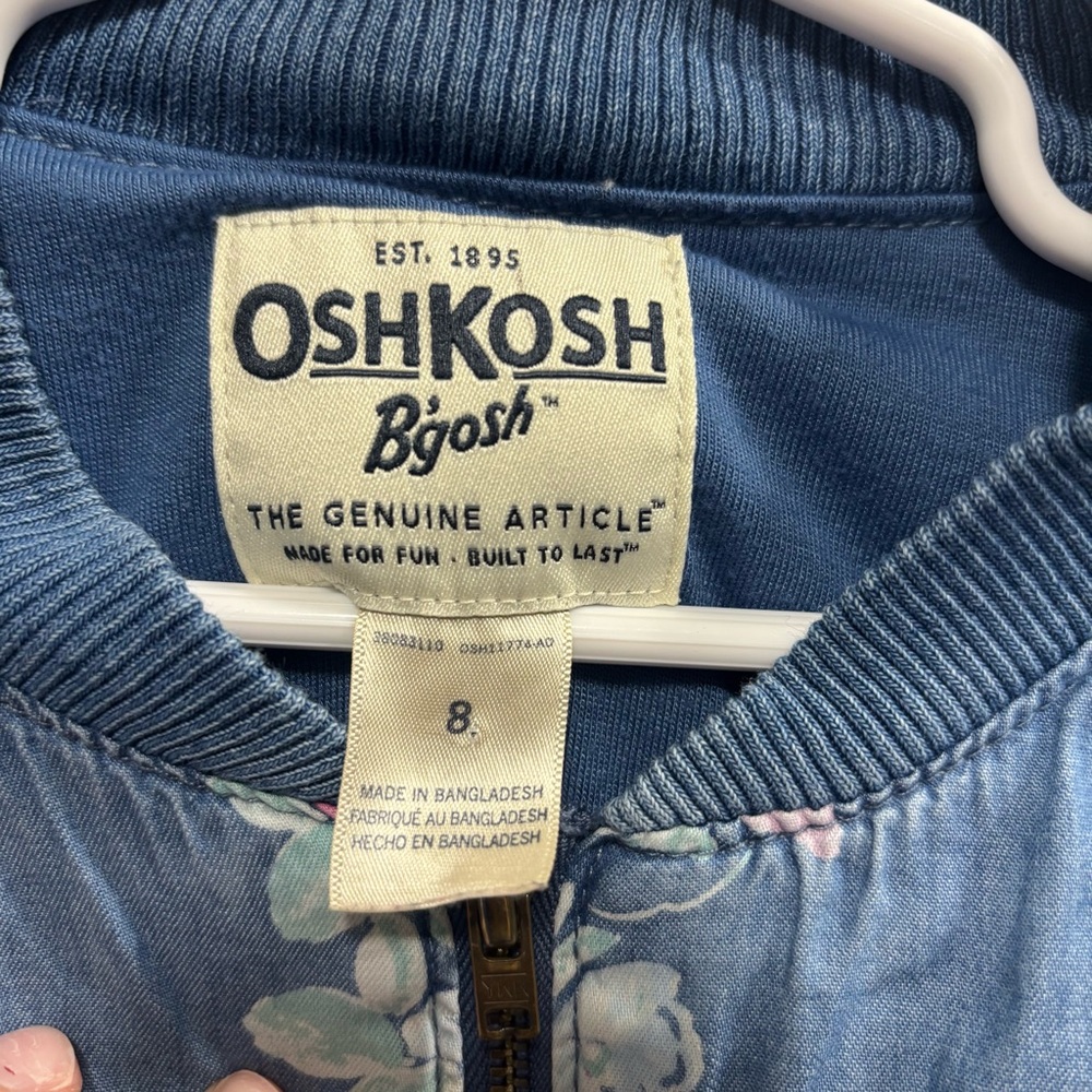 OshKosh B'gosh Denim Floral Kids Jacket - Picture 2 of 4